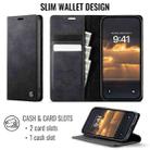 For iPhone X / XS CaseMe 033 Calf Leather Lining Microfibre RFID Blocking Phone Case(Black) - 2