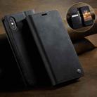 For iPhone X / XS CaseMe 033 Calf Leather Lining Microfibre RFID Blocking Phone Case(Black) - 3