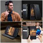 For iPhone X / XS CaseMe 033 Calf Leather Lining Microfibre RFID Blocking Phone Case(Black) - 4