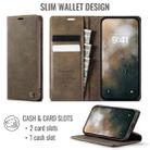 For iPhone X / XS CaseMe 033 Calf Leather Lining Microfibre RFID Blocking Phone Case(Coffee) - 2