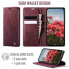 For iPhone XS Max CaseMe 033 Calf Leather Lining Microfibre RFID Blocking Phone Case(Red) - 2