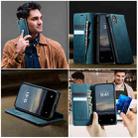For iPhone XS Max CaseMe 033 Calf Leather Lining Microfibre RFID Blocking Phone Case(Green) - 4