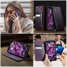 For iPhone XS Max CaseMe 033 Calf Leather Lining Microfibre RFID Blocking Phone Case(Purple) - 4