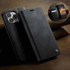 For iPhone 16 Pro CaseMe 033 Calf Leather Lining Microfibre RFID Blocking Phone Case(Black) - 3