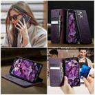 For iPhone 16 Pro CaseMe 033 Calf Leather Lining Microfibre RFID Blocking Phone Case(Purple) - 4