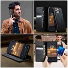 For iPhone 16 Pro Max CaseMe 033 Calf Leather Lining Microfibre RFID Blocking Phone Case(Black) - 4