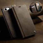 For iPhone 16e CaseMe 033 Calf Leather Lining Microfibre RFID Blocking Phone Case(Coffee) - 3