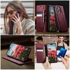 For iPhone 15 Pro CaseMe 033 Calf Leather Lining Microfibre RFID Blocking Phone Case(Red) - 4