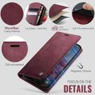 For iPhone 15 Pro CaseMe 033 Calf Leather Lining Microfibre RFID Blocking Phone Case(Red) - 5