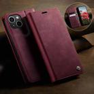 For iPhone 15 Plus CaseMe 033 Calf Leather Lining Microfibre RFID Blocking Phone Case(Red) - 3