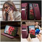 For iPhone 14 CaseMe 033 Calf Leather Lining Microfibre RFID Blocking Phone Case(Red) - 4