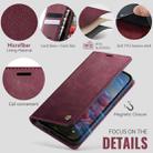 For iPhone 14 CaseMe 033 Calf Leather Lining Microfibre RFID Blocking Phone Case(Red) - 5