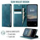 For iPhone 14 CaseMe 033 Calf Leather Lining Microfibre RFID Blocking Phone Case(Green) - 2