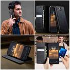 For iPhone 14 Plus CaseMe 033 Calf Leather Lining Microfibre RFID Blocking Phone Case(Black) - 4