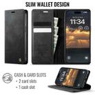 For iPhone 14 Pro Max CaseMe 033 Calf Leather Lining Microfibre RFID Blocking Phone Case(Black) - 2