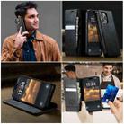 For iPhone 14 Pro Max CaseMe 033 Calf Leather Lining Microfibre RFID Blocking Phone Case(Black) - 4