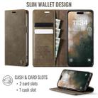 For iPhone 14 Pro Max CaseMe 033 Calf Leather Lining Microfibre RFID Blocking Phone Case(Coffee) - 2