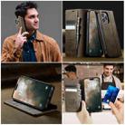 For iPhone 14 Pro Max CaseMe 033 Calf Leather Lining Microfibre RFID Blocking Phone Case(Coffee) - 4