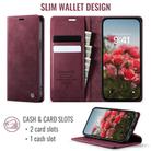 For iPhone 12 / 12 Pro CaseMe 033 Calf Leather Lining Microfibre RFID Blocking Phone Case(Red) - 2