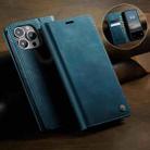 For iPhone 12 / 12 Pro CaseMe 033 Calf Leather Lining Microfibre RFID Blocking Phone Case(Green) - 3