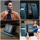 For iPhone 12 / 12 Pro CaseMe 033 Calf Leather Lining Microfibre RFID Blocking Phone Case(Green) - 4