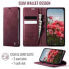 For iPhone 12 mini CaseMe 033 Calf Leather Lining Microfibre RFID Blocking Phone Case(Red) - 2
