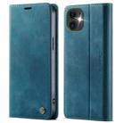 For iPhone 12 mini CaseMe 033 Calf Leather Lining Microfibre RFID Blocking Phone Case(Green) - 1