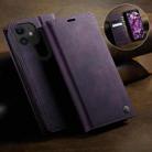 For iPhone 12 mini CaseMe 033 Calf Leather Lining Microfibre RFID Blocking Phone Case(Purple) - 3