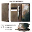 For iPhone 12 Pro Max CaseMe 033 Calf Leather Lining Microfibre RFID Blocking Phone Case(Coffee) - 2