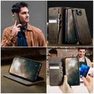 For iPhone 12 Pro Max CaseMe 033 Calf Leather Lining Microfibre RFID Blocking Phone Case(Coffee) - 4