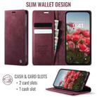 For iPhone 12 Pro Max CaseMe 033 Calf Leather Lining Microfibre RFID Blocking Phone Case(Red) - 2