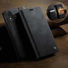 For iPhone XR CaseMe 033 Calf Leather Lining Microfibre RFID Blocking Phone Case(Black) - 3