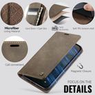 For iPhone XR CaseMe 033 Calf Leather Lining Microfibre RFID Blocking Phone Case(Coffee) - 5