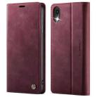 For iPhone XR CaseMe 033 Calf Leather Lining Microfibre RFID Blocking Phone Case(Red) - 1