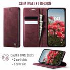 For iPhone XR CaseMe 033 Calf Leather Lining Microfibre RFID Blocking Phone Case(Red) - 2