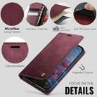 For iPhone XR CaseMe 033 Calf Leather Lining Microfibre RFID Blocking Phone Case(Red) - 5