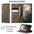 For iPhone 13 mini CaseMe 033 Calf Leather Lining Microfibre RFID Blocking Phone Case(Coffee) - 2