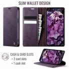 For iPhone 13 CaseMe 033 Calf Leather Lining Microfibre RFID Blocking Phone Case(Purple) - 2