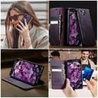 For iPhone 13 CaseMe 033 Calf Leather Lining Microfibre RFID Blocking Phone Case(Purple) - 4