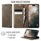 For iPhone 13 Pro CaseMe 033 Calf Leather Lining Microfibre RFID Blocking Phone Case(Coffee) - 2