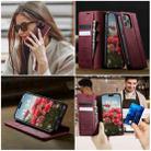 For iPhone 13 Pro CaseMe 033 Calf Leather Lining Microfibre RFID Blocking Phone Case(Red) - 4