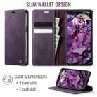 For iPhone 13 Pro CaseMe 033 Calf Leather Lining Microfibre RFID Blocking Phone Case(Purple) - 2