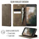 For iPhone SE 2022 / 8 / 7 CaseMe 033 Calf Leather Lining Microfibre RFID Blocking Phone Case(Coffee) - 2