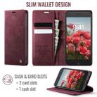 For iPhone SE 2022 / 8 / 7 CaseMe 033 Calf Leather Lining Microfibre RFID Blocking Phone Case(Red) - 2