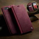 For iPhone SE 2022 / 8 / 7 CaseMe 033 Calf Leather Lining Microfibre RFID Blocking Phone Case(Red) - 3