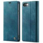 For iPhone SE 2022 / 8 / 7 CaseMe 033 Calf Leather Lining Microfibre RFID Blocking Phone Case(Green) - 1