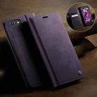 For iPhone SE 2022 / 8 / 7 CaseMe 033 Calf Leather Lining Microfibre RFID Blocking Phone Case(Purple) - 3