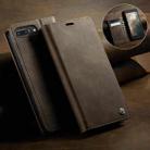 For iPhone 7 Plus / 8 Plus CaseMe 033 Calf Leather Lining Microfibre RFID Blocking Phone Case(Coffee) - 3