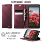 For iPhone 7 Plus / 8 Plus CaseMe 033 Calf Leather Lining Microfibre RFID Blocking Phone Case(Red) - 2