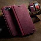 For iPhone 7 Plus / 8 Plus CaseMe 033 Calf Leather Lining Microfibre RFID Blocking Phone Case(Red) - 3
